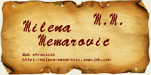 Milena Memarović vizit kartica